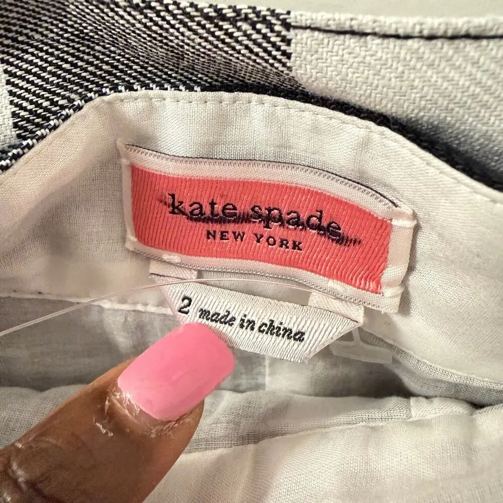 NWOT $328 kate spade gingham skirt Size 2/XS